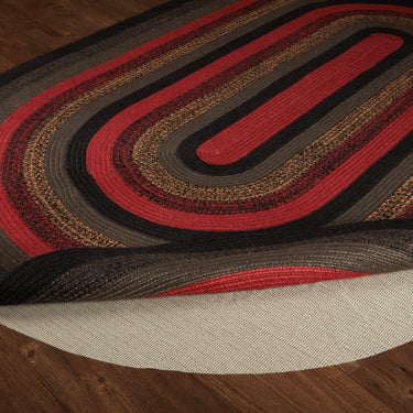 Cumberland Jute Braided Rug Oval 5'x8' with Rug Pad VHC Brands - The Fox Decor